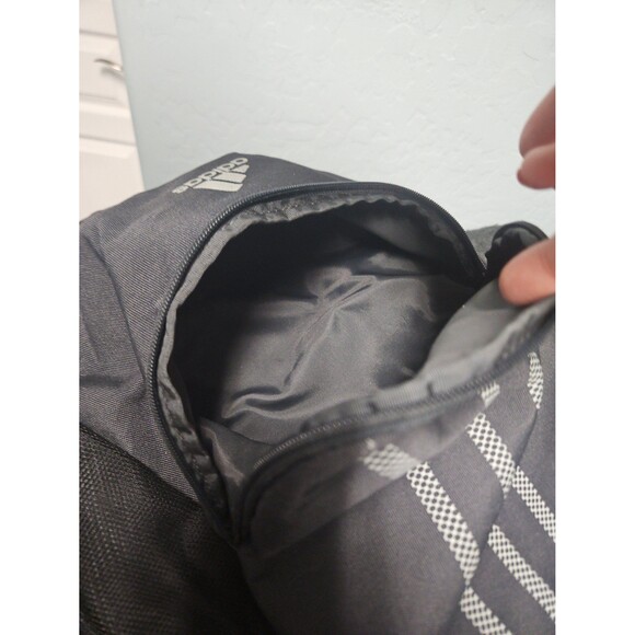 Adidas retro logo 3 Stripe Backpack in Navy - Picture 7 of 12